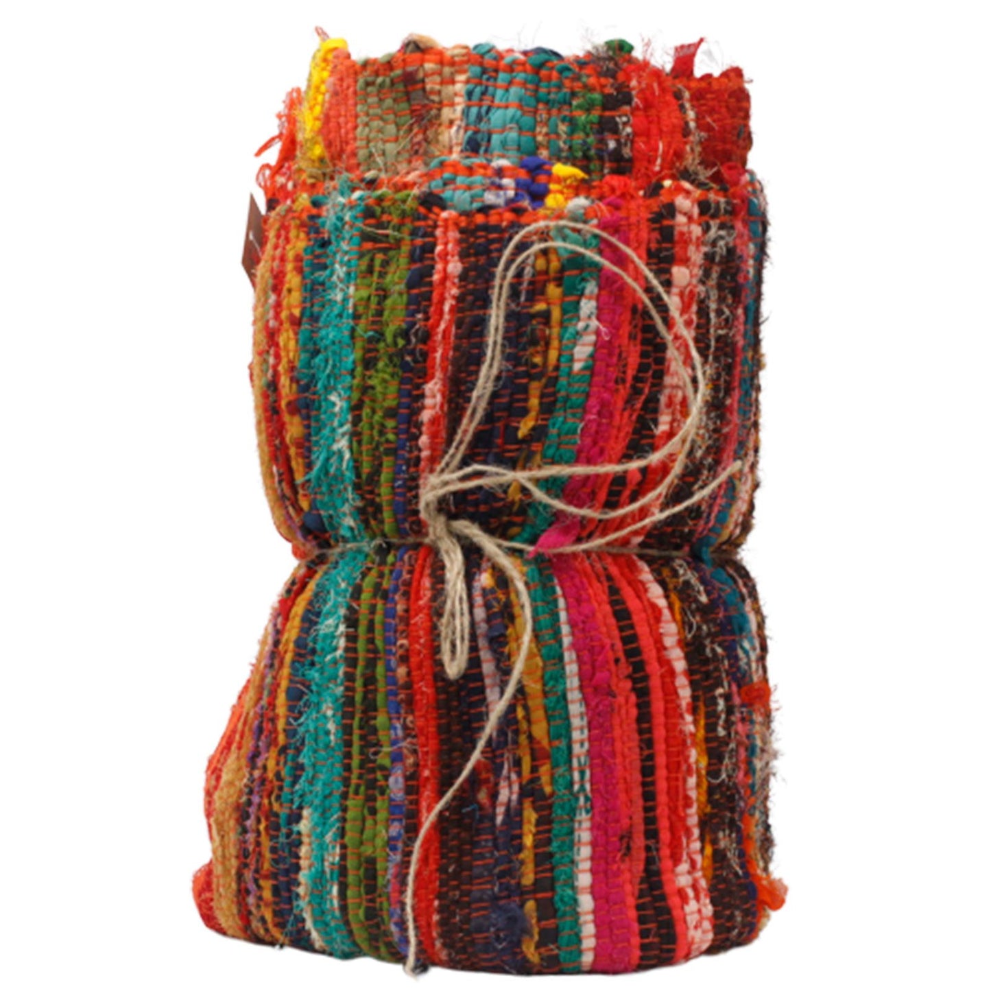 Terracotta Sunset Eco Recycled Cotton Rag Rug (152 x 90cm)