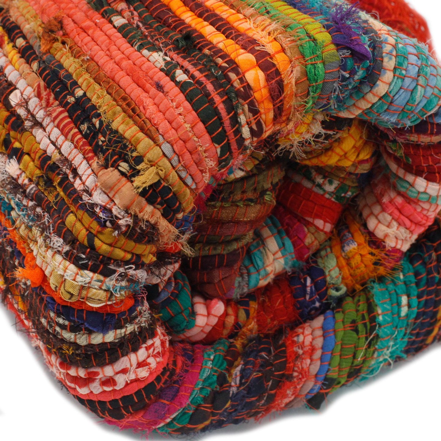 Terracotta Sunset Eco Recycled Cotton Rag Rug (152 x 90cm)