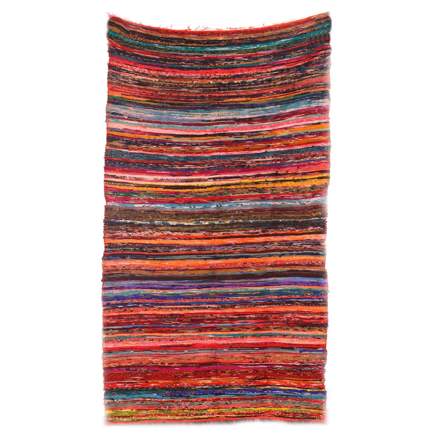 Terracotta Sunset Eco Recycled Cotton Rag Rug (152 x 90cm)