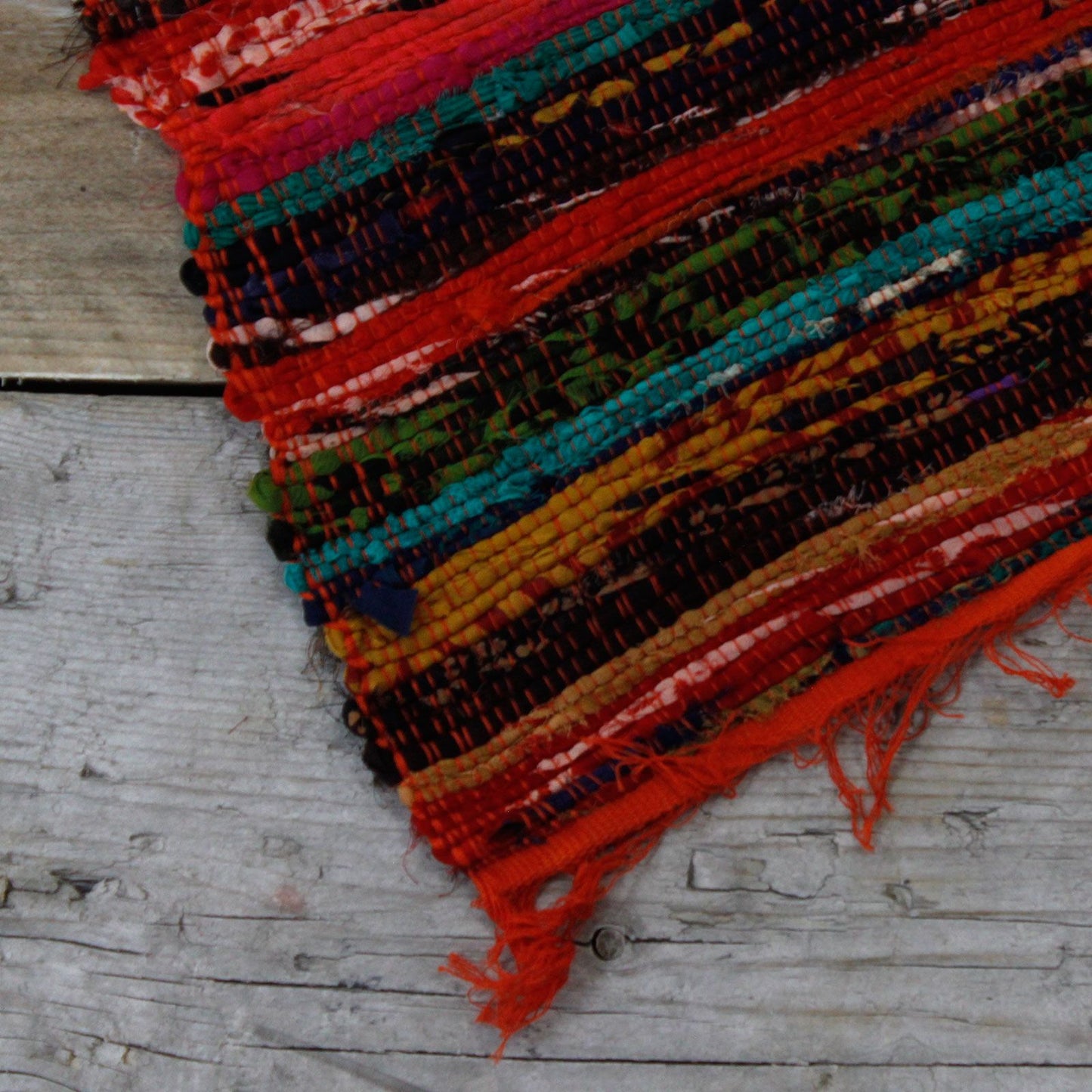Terracotta Sunset Eco Recycled Cotton Rag Rug (152 x 90cm)